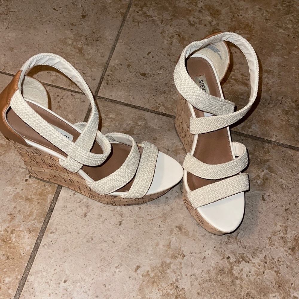 Steve Madden cork strappy sandals